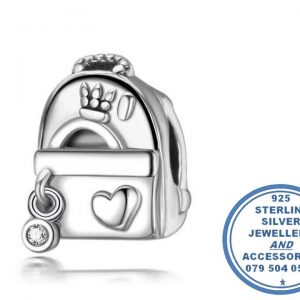 925 Sterling Silver Backpack Pandora Compatible Bead Charm