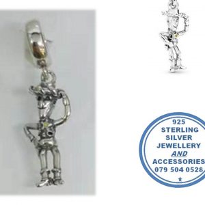 "925 Sterling Silver Dangle Toystory Woodie Charm. Pandora Compatible"