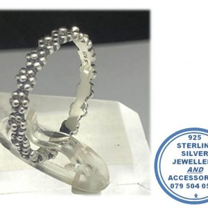 925 Sterling Silver Daisy Ring. Stack Ring. Wedding Band