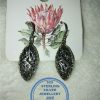 925 sterling Silver Filigree Hanging Dangle hook in Earrings.
