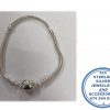 925 Sterling Silver Bracelet Plain Heart Clasp. Pandora Compatible Soft Bracelet