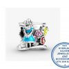 925 Sterling Silver Alice in Wonderland Mad Hatter's Tea Party Bead Charm. Pandora Compatible.