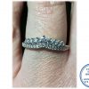 "Designers 925 Sterling Silver Double Wishbone with Cubics Tiara Style Wedding Band | Stack Ring"
