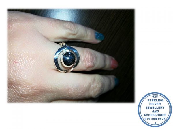 Half Circle Hollow Half all in detail of open-cut outer  ring