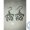 "925 Sterling Silver Flower Leave Detail Earring Dangle Hook in"