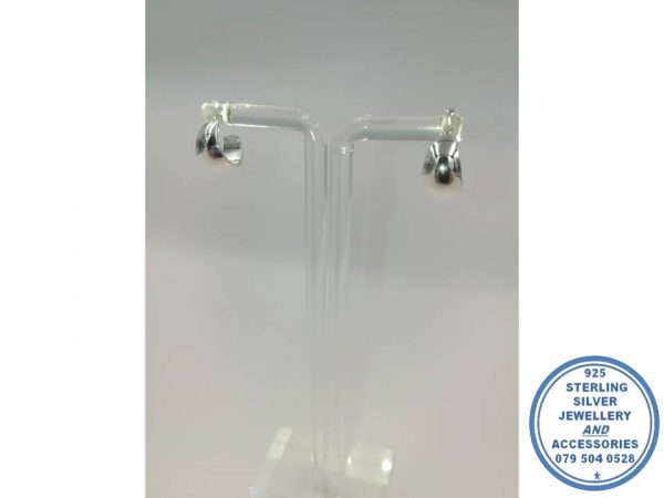 925 Sterling Silver Electroformed 11 mm bulky hoop Stud Earring