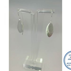 925 Sterling Silver Designers Trendy Leave Flower patal double hook in Earring