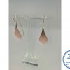925 Sterling Silver Designers Petal Flower Leave Earrings Silver Rose Gold Plated onto real 925 Silver Large