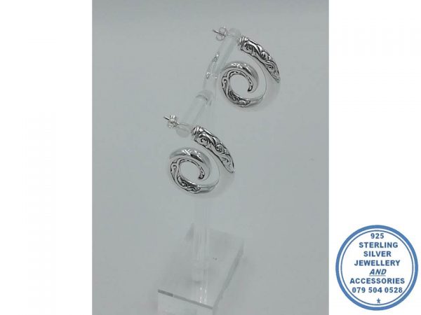 925 Sterling Silver Dramatic Statement Large Filigree Detail Stud Earrings Electro-formed