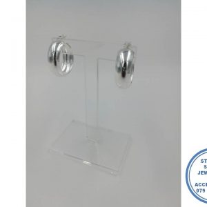 925 Sterling Silver Extra Large Statement Stud Hoops Luxurious Earrings 20mm