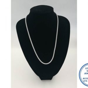 925 Sterling Silver Popcorn Bulky Chain Statement Detail 55cm 4mm