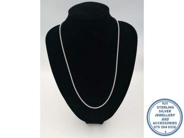 925 Sterling Silver Popcorn Bulky Chain Statement Detail 55cm 3mm