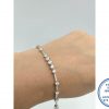 925 Sterling Silver Cubic Tennis Bracelet with detail. Showstopper 17.5 with extender to max -20cm