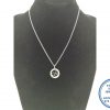 925 Sterling Silver Tripple Heart in circle pendant with 45 cm rolo chain