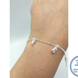 925 Sterling Silver Charm Bracelet 19 cm