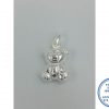 925 Sterling Silver Puffey Bear Pendant 20 x 12mm
