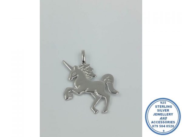 925 Sterling Silver Designer's Unicorn Pendant