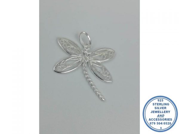 925 Sterling Silver Dragon Fly Pendant 30 x 25mm