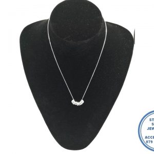 925 Sterling Silver Bracelet with Trendy Statement Balls 3 on chain Chunky