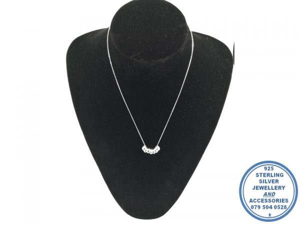 925 Sterling Silver Bracelet with Trendy Statement Balls 3 on chain Chunky