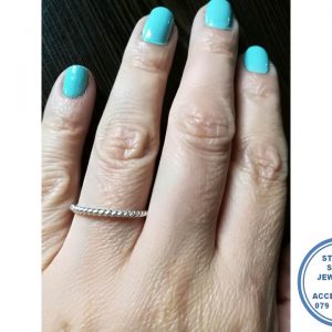 925 Sterling Silver Heavy Thick Rope Stack Ring Wedding Band