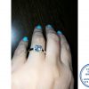 925 Sterling Silver 4 Claw Round Solitaire Engagement Ring with 2 cubic side bar detail on sides of smooth band