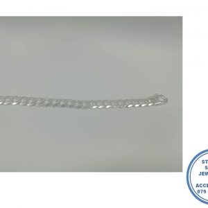 925 Sterling Silver Curb link Men's Bracelet 23 cm Bulky