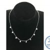 925 Sterling Silver Designers Dangle Cubic Necklace Chain 42cm +3 extender