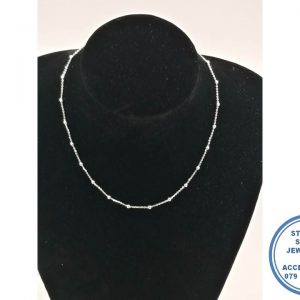 925 Sterling Silver Chain with balls 45cm Designer's Trendy chain