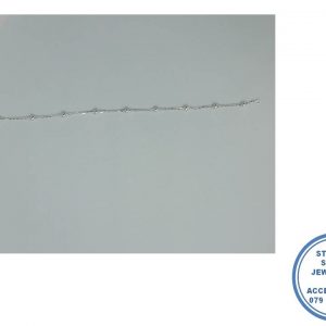 925 Sterling Silver Trendy Anklet with mini balls 26 cm