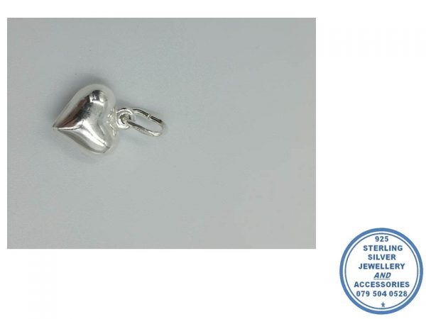 925 Sterling Silver Small Puffey Heart Pendant