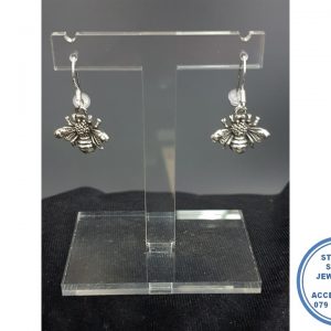 "925 Sterling Silver Queen Bee Hook in Earrings"
