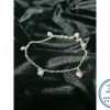"925 Sterling Silver 5 Heart Charm Bel Bracelet "
