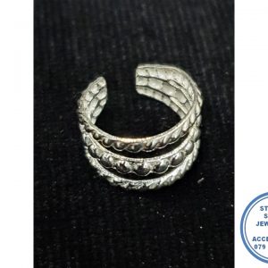 "925 Sterling Silver Ear Cuff 3 line twisted"