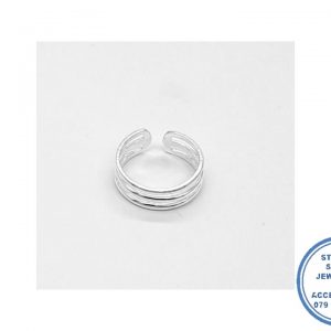 925 Sterling Silver 3 line Toe Ring