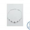925 Sterling Silver Clear Round Zirconia 7 Stone Bracelet 