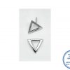 925 Sterling Silver Statement Triangle Stud Earrings