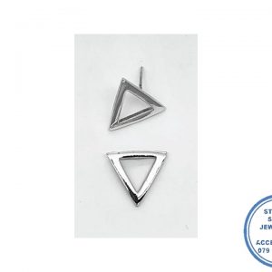 925 Sterling Silver Statement Triangle Stud Earrings