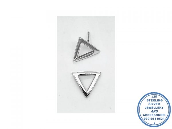 925 Sterling Silver Statement Triangle Stud Earrings