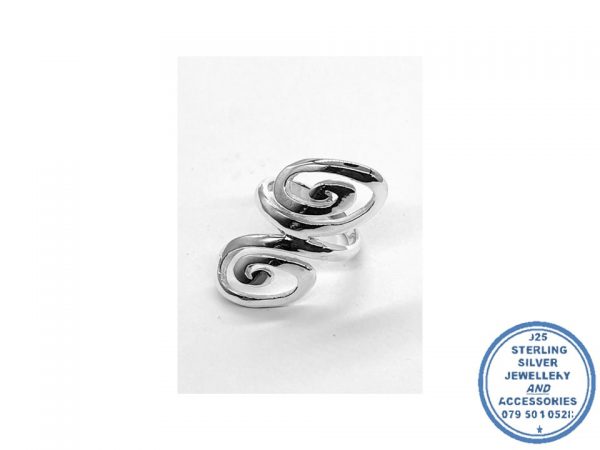 925 Sterling Silver Filigree Leave Ring  Large