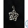 925 Sterling Silver Flower Filigree Pendant Cut Out