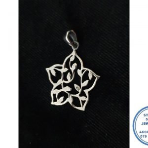 925 Sterling Silver Flower Filigree Pendant Cut Out