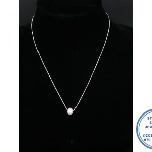 925 Sterling Silver Fresh Water Pearl on a Chain Necklace